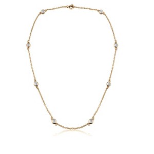 Guili Sterling Silver Necklace with Clear CZ in White, Gold, or Rose Gold—Opulent, Luxurious, and Perfect for a Radiant Shine. - 1 of 4
