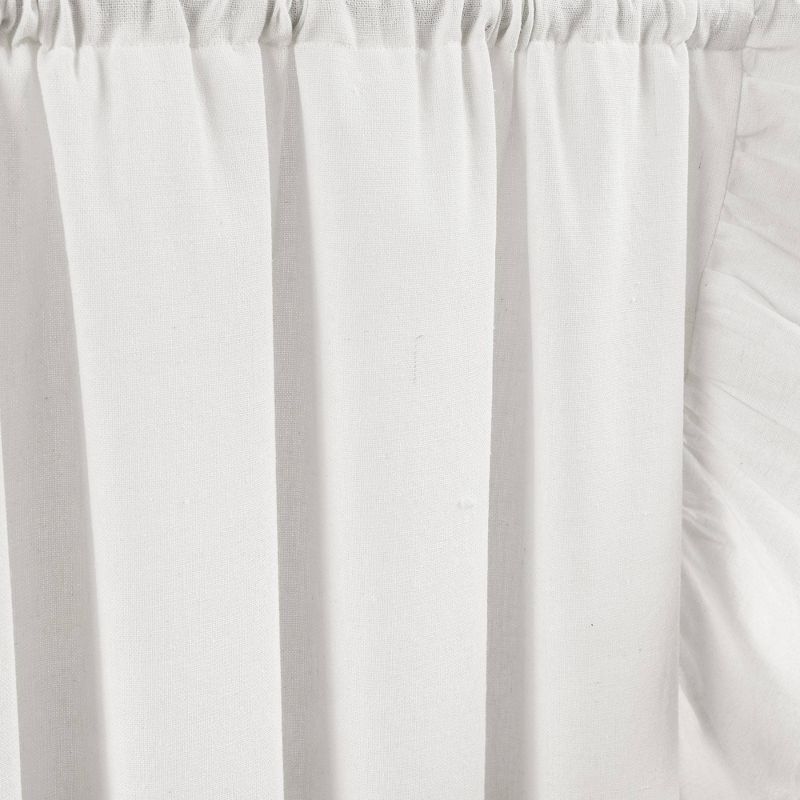 2pk 36&#34;x39&#34; Linen Ruffle Curtain Tiers White - Lush D&#233;cor, 4 of 7