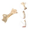 Unique Bargains Cute Double Bow Hair Clips Gold Tone 1 Pc - 3 of 4