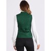 INSPIRE CHIC Women's U-Neck Single-Breasted Jacquard Gothic Steampunk Waistcoat - 3 of 4