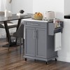 NicBex 1 Drawer Rolling Kitchen Island Cart with Cabinet and Stainless Steel Countertop,Kitchen Island with Spice Rack,Island Table for Kitchen - 2 of 4