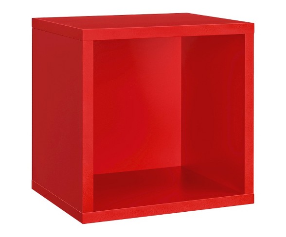 14.7" x 12.7" Wall Cube Shelf Red - Dolle Shelving