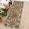 Vintage Washable Floral Print Living Room Area Rugs, Soft Non Slip Floor Cover for Bedroom Dining Room, Retro Accent Carpet - 2 of 4