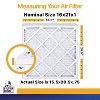 Filter King 16x21x1 Air Filter | 4-PACK | MERV 13 HVAC Pleated A/C Furnace Filters | MADE IN USA | Actual Size: 15.5 x 20.5 x .75" - 2 of 4