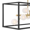 Possini Euro Design Alter Back Gold Island Linear Pendant Chandelier 40" Wide Modern LED Frosted Glass 10-Light Fixture for House - 3 of 4