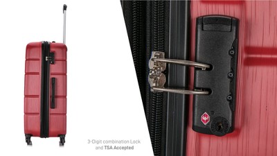 Dukap Intely Hardside Large Checked Spinner Suitcase With Integrated  Digital Weight Scale : Target