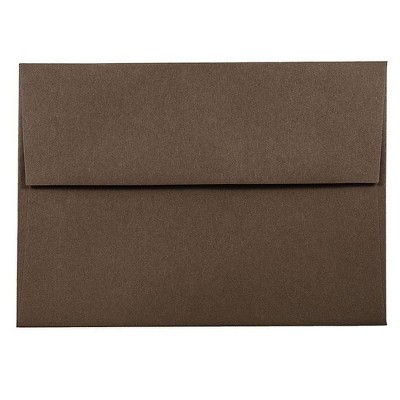 JAM Paper A6 Invitation Envelopes 4.75 x 6.5 Chocolate Brown Recycled 233710