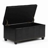 CAVINAS Faux Leather Storage Ottoman Bench,Ottoman with Stitched Design and Nailhead Trim for Living Room,Bedroom - 2 of 4