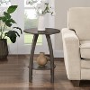 HomeStock End Table with Shelf Scandinavian-Inspired Mid-Century Modern Two-Tier Storage Accent Furniture for Living Room - 2 of 4