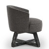 360° Swivel Living Room Chair,Linen Fabric Accent Chair with Solid Wood Base,Ideal for Bedroom or Office-Maison Boucle - 4 of 4