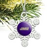 James Madison University Dukes Logo Metal Snowflake Christmas Tree Holiday Ornament - 2 of 3