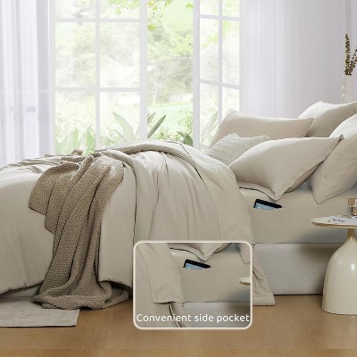 Der Rose BALHAM TRADE-Queen Size 7 Pieces Soft Microfiber Comforter Set Light Warm All Season Bedding Light Oatmeal-Queen 90"x90" — фото 7