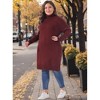 Agnes Orinda Women's Plus Size Long Sleeve Pullover Warm Turtleneck Sweater - 3 of 4