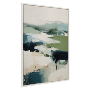 Kate & Laurel All Things Decor 31.5"x41.5" Sylvie Skyline II Framed Canvas by Amy Lighthall White - 1 of 4