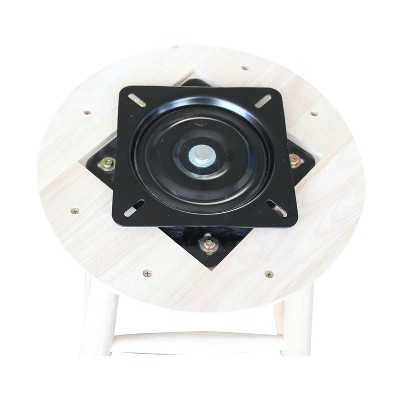 24-Inch Unfinished Swivel Solid Wood Counter Stool