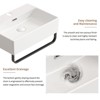 Hrinhom 20.1"W White Vessel Sink, Small Mounted Bathroom Sink with Towel Rack,Modern Ceramic Wash Basin Without Faucet - 2 of 4