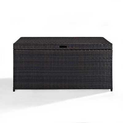 Palm Harbor Luxurious Wicker Outdoor Storage Bin, 190 Gallon, Brown