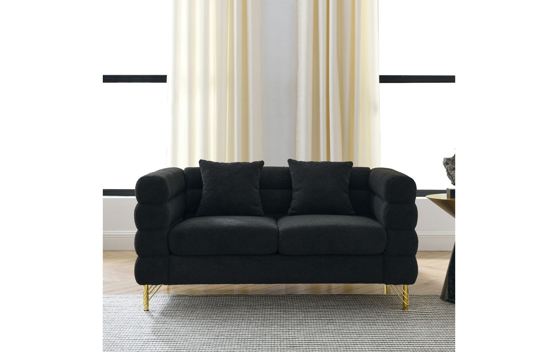 Cloud Couches, Lounge Sofa,Teddy Fabric Sectional Couch,Deep Sectional Sofa,Square Arm Couch-Cuddlewood