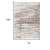 Gray and Beige Abstract Non Skid Area Rug - 3 of 4