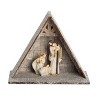 Transpac Resin 7.5 in. Gray Christmas Light Up Manger and Family Set of 4 - 2 of 4