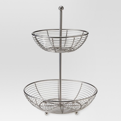 Tiered tray Fruit Basket,2-Tier Bowl for Kitchen Counter