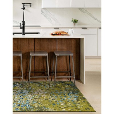 Jardin 9x12 Green and Blue Abstract Area Rug