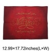 Unique Bargains Christmas Place Mats Linen Red Gold Tone 13"x17.7" 2 Pcs - 3 of 4