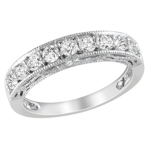 White sapphire hot sale eternity ring