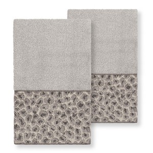 Linum Home Textiles 100% Turkish Cotton SPOTS Embellished Towel Set - 1 of 2
