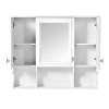 PAGED 35" Wall Mounted Bathroom Storage Cabinet Modern Medicine Cabinet with Mirror and Shelves, Over Toilet Storage Unit for Room - 4 of 4
