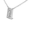 Haus of Brilliance Silver 1/10 Ctw Diamond Inlaid Cross Dog Tag Pendant Necklace - 18" - 3 of 4