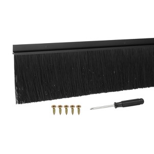 Unique Bargains Aluminum Alloy H-Shape Holder PP Bristle Rust-resistant Door Sweep 1 Pc - 1 of 3