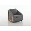 Okak Modern Chenille Fabric Accent Arm Chair with Wooden Frame,Comfy Sitting Chair with Gold Nailhead Trim,Living Room,Office - 2 of 4