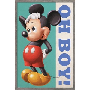 Trends International Disney Mickey Mouse: Good Old Days - Oh Boy! Framed Wall Poster Prints - 1 of 4
