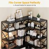 WhizMax 6-Tier Industrial Corner Bookshelf,L-Shaped Bookshelf With Storage Cabinet,Large Display Shelf For Home Office, Living Room, Kitchen - image 2 of 4