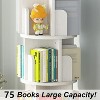 3-Tier Rotating Bookcase with 360 Degree Display, Corner Spinning Shelf for Small Spaces, Wood Tone Finish Storage Organizer for Bedroom - 4 of 4
