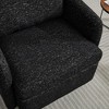 Grungis Chenille Accent Chair with Thick Cushion,Swivel Chair with Solid Wood Frame,Accent Chair for Bedroom,Reading Room,Office - 4 of 4