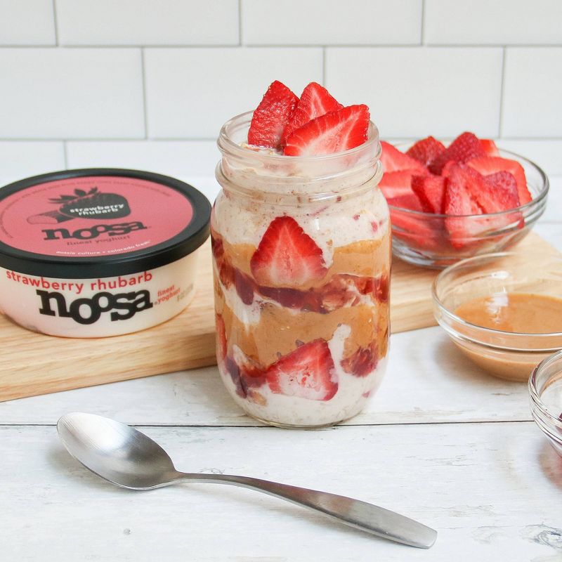 Noosa Strawberry Rhubarb Probiotic Whole Milk Yoghurt - 8oz, 4 of 6