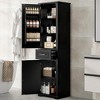 Rbied 20.00 in. W x 15.80 in. D x 72.10 in. H Bathroom Storage Cabine Linen Cabinet with Adjustable Shelf - 2 of 4