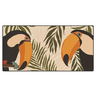 Cuss Yeah Designs Tropical Toucans Desk Mat