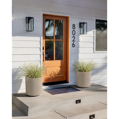 Demi 16" Sandstone Plastic-Stone Round Planter