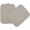 Home Mart Goods Beige Heat Resistant Thick Soft Quilted Lining Kitchen Oven Pot Holders With Neoprene and Cotton Non-slip - 2 Pack - 4 of 4