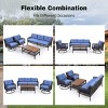4-Piece Rattan Patio Seating Set,360° Swivel Wicker Patio Accent Chair Set Of 2,Rectangle Table,Sectional Patio Sofa With Cushions -Maison Boucle - 4 of 4