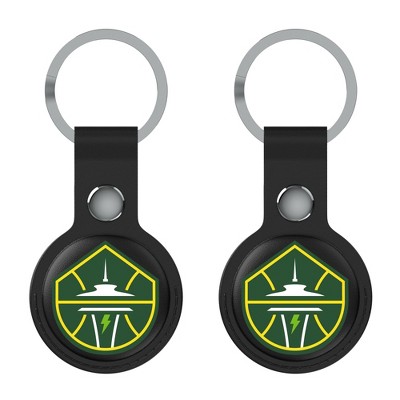 Keyscaper WNBA Insignia Black Airtag Holder 2-Pack