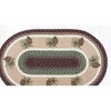 Earth Rugs Pinecone Oval Rug – 27"x45" Braided Jute Patch with Nature-Inspired Cabin Decor Theme - 2 of 3