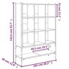 vidaXL Bookcase, Storage Cabinet for Living Room, Book Shelf for Decorative, Display Shelf Rack Office Cabinet - 4 of 4