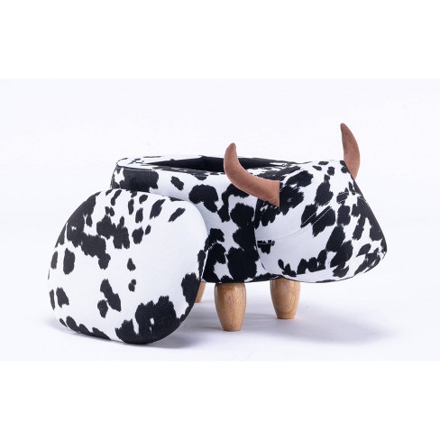 Cow print storage deals ottoman