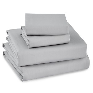 Gray Sateen Twin 3pc Sheet Set  - Levtex Home - 1 of 4