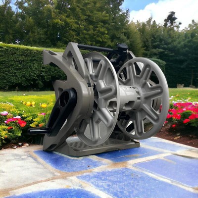 Suncast CPLSTA125B 125' Wall-Mounted Side Tracker Garden Hose Reel for 5/8  Hose