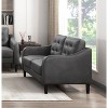 NicBex Couches for Living Room 1pc Modern Loveseat Sofa Microfiber Upholstered Sofa with Solid Wood Frame, Gray - 4 of 4